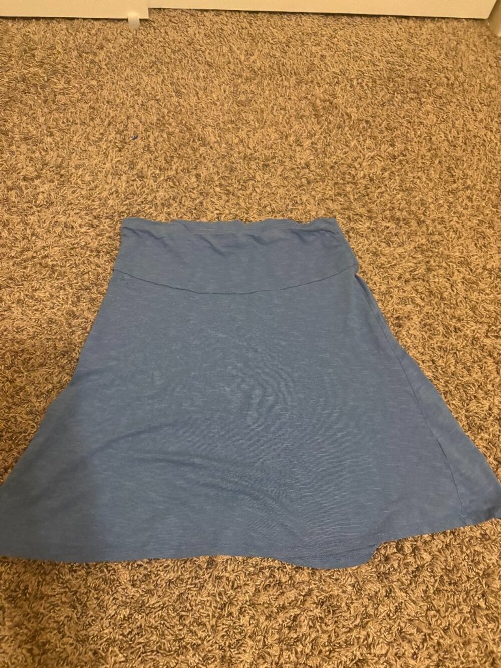 Horny Toad Athletic Skirt XS Xtra Small Solid Blue Pull On Style Elastic Waist